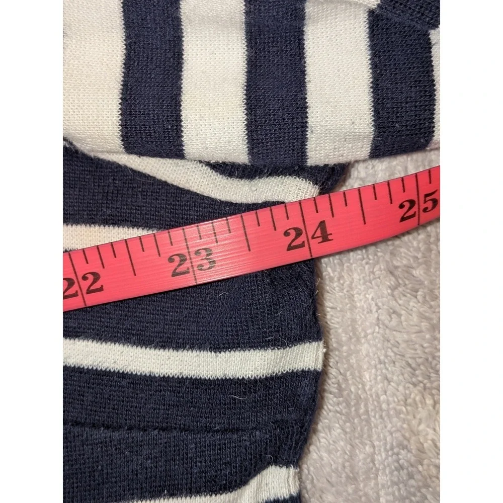 J. Crew Striped Long‎ Sleeve Tunic Shift Dress XL Blue White Maritime Nautical